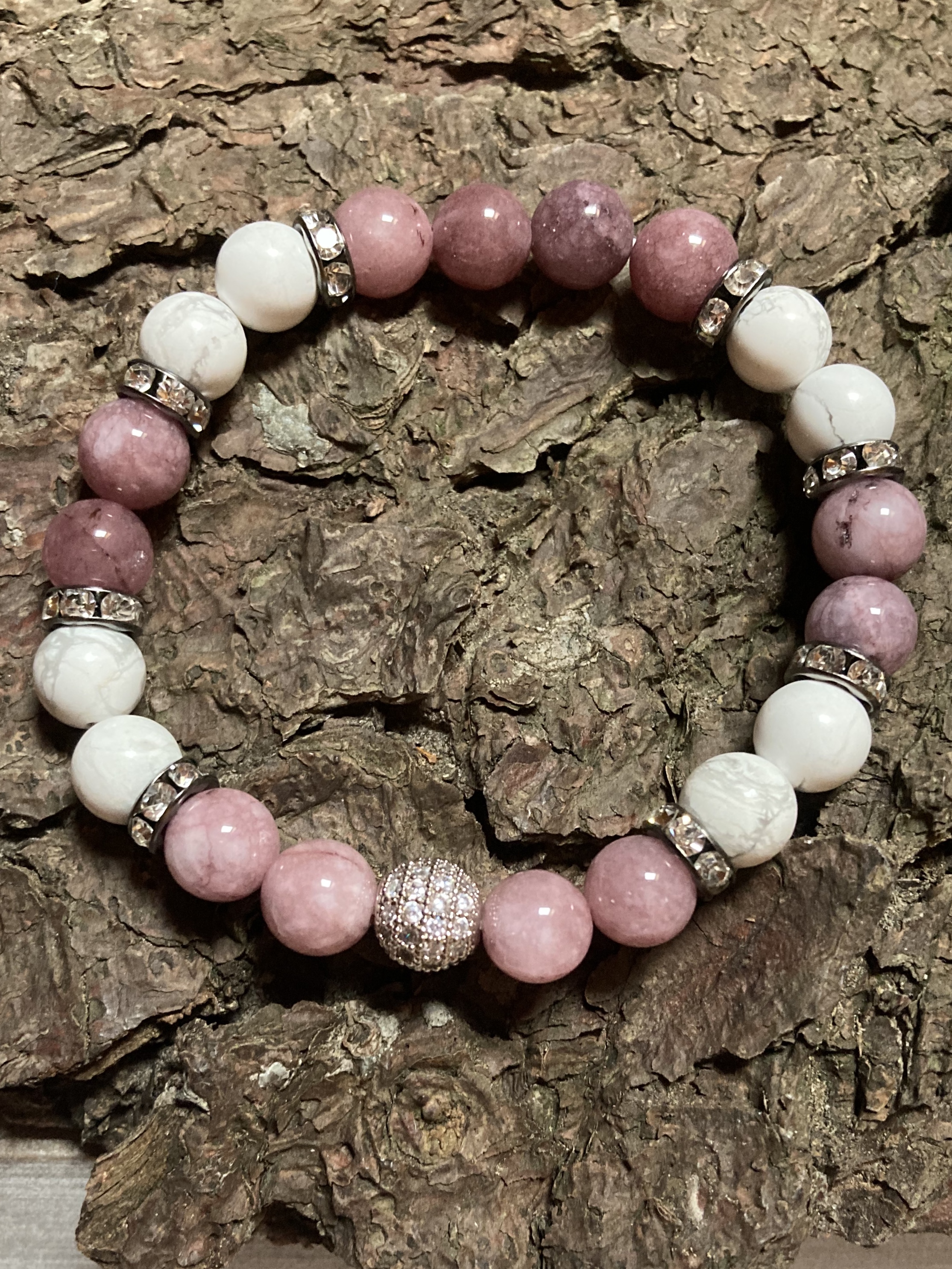 Lepidolite and Lava Aromatherapy Men's Bracelet|Positively Me Boutique